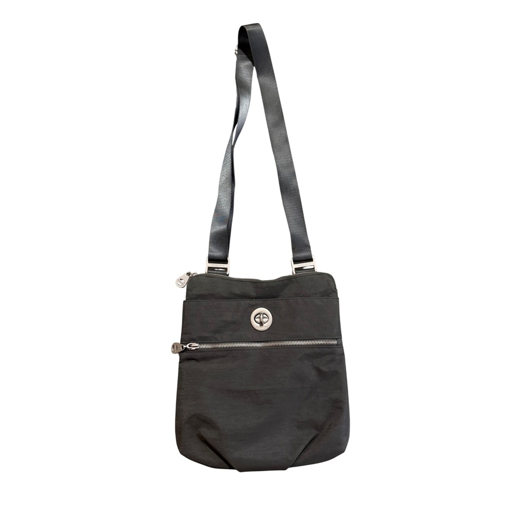 Baggallini Hanover Crossbody Women OS Gray RFID Nylon HAN873CLFS